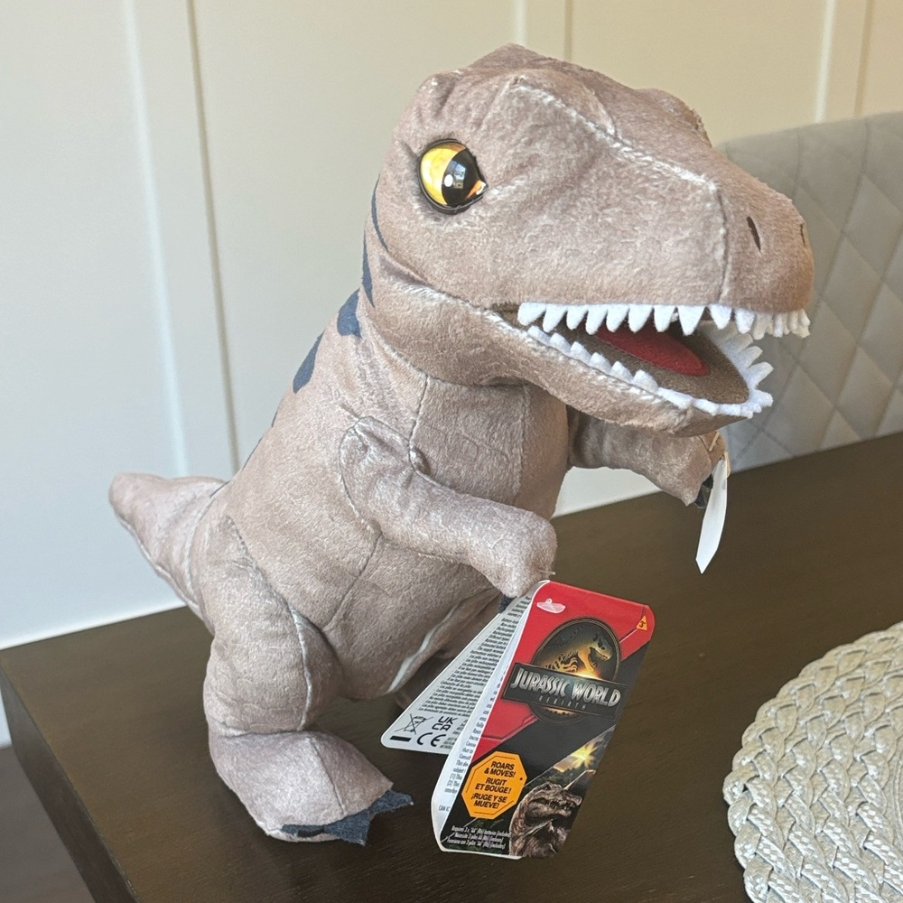 NWT | Jurassic World Brown T-Rex Plush Toy - Soft Dinosaur Plush